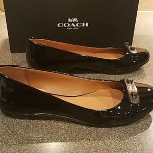 Coach Oswald patent leather flats